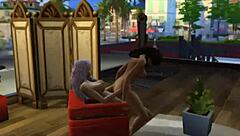 Hey, check out Seraphina getting wild with the neighbor in Sims 4!
