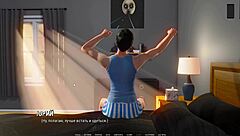 Specific Complete Gameplay - Ripples Part 1 with Dancing Blonde and Big Tits in 3D Cartoon.