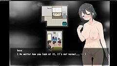 Gadis ajaib kata, Tengok saya jari tetek besar saya dalam permainan hentai ni.