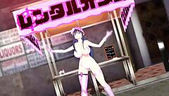 saori in 3d cartoon anime adventure