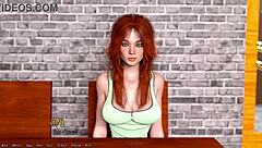 Helping the hot redhead president in 3D cartoon game Being a Dik 06