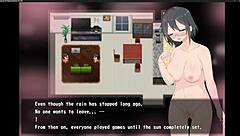 Magical girl says, 'Watch me finger my big tits in this hentai game.'