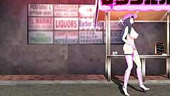 saori in 3d cartoon anime adventure