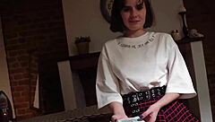 This cute teen cleans for money again