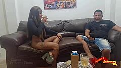 Wow! Baiana Novinha Nayrob Takes Leo Ogro’s Rough Ride on the Couch!