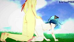 I can’t believe Faruzan, Layla, and Aether in this wild Genshin Impact hentai sex scene. It’s so intense with raw creampie action!