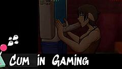 summer clover harem hentai ep 3 shows blonde nun climaxing during rough blowjob