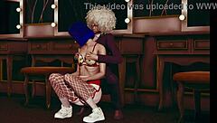 cute 3d lesbian girls in pantyhose having fun