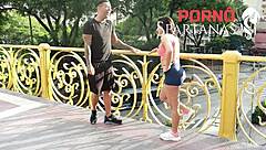 thay shines in bastidores with stunning tan lines and bent over action