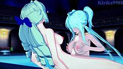 Wow, saint-germain and cagliostro dive into wild lesbian and futanari hentai action!