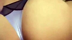 the girl gets fucked in doggystyle position bent over intensely