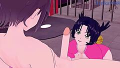 Miu F Rinji dan Renka Ma seks hebat dalam episod hentai Kenichi. Creampie termasuk.