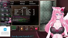 horny catgirl kanakovt teased with vibe, cums hard on sex machine