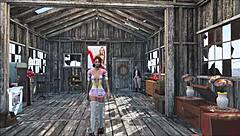 Fallout 4 character gets flirty in sexy home scene