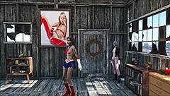 Fallout 4 character gets flirty in sexy home scene
