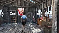 Fallout 4 character gets flirty in sexy home scene