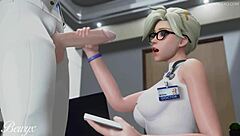 This 3D cartoon compilation shows wild cumshots right in the mouth.