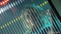 Blonde in pink stockings wants to ride boyfriend's big cock!