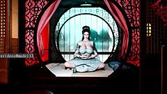 yo, this chinese style beauty gets taken by a thin old man, full version in my paid vid!