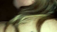 Fat slut blonde gives sloppy deep mouth and ass to friend