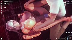 Anime Teen Blowjob with Cute Shaved Pussy in Wild Hentai