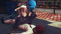 Lol Hentai: Jinx in Hardcore Japanese Anime Creampie Scene