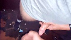 In the DARK ROOM, three thirsty males engage in HOT SEX with cum