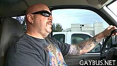 Intense Homosexual Sex On The Move.