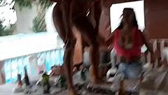 era pra ser s� um churrasco mas a safada deu pra 2 no pelo e tomou muita porra e deu o cuzinho