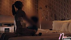 Put your finger in! Slut babe sucks, rides, and begs for rough missionary.