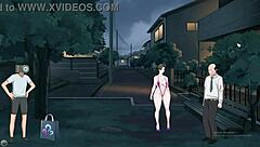 ميلف وقحة معرضة تظهر تيته الكبيرة وردفها. عرضها الجريء بالأنمي يجذب كل العيون.