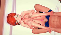 Gwen’s burning up in that swimsuit for wild hentai action!