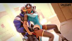 symmetra redux gets naughty in a wild perv garden hentai scene
