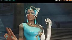 symmetra redux gets naughty in a wild perv garden hentai scene