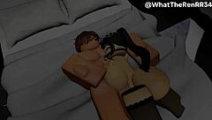 Romantiskt sex med sötis i Roblox RP blir överraskande hårt