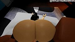 Romantic sex with cutie in roblox rp turns surprisingly rough