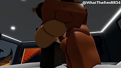 Romantic sex with cutie in roblox rp turns surprisingly rough