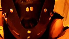 Suggestive Latina Housewife Teases in Cute Costume Close-Up