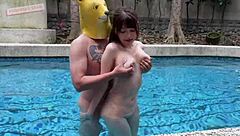 pool passion with doggy boyfriend includes blowjobs and fucking