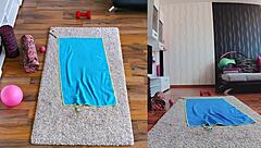 Wet and wild naked workout on dual cam—can you handle this curvy action?