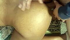 Colombian ebony with huge ass shakes it for cheap anal pounding