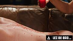 power outage led sophia locke and casey calvert to a steamy lesbian wax play.