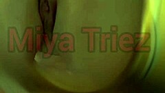 miya triez does a hot strip tease for fans