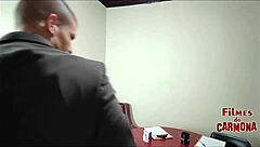 milf maid tests sofa with wild company crew