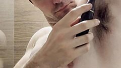 i trim my sweaty hairy armpits chest and arms after the gym to prepare for a photoshoot next week behind the scenes