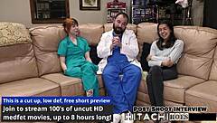 damn, freshman Ditria Rose gets forced Hitachi orgasm in latex!