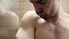 i trim my sweaty hairy armpits chest and arms after the gym to prepare for a photoshoot next week behind the scenes