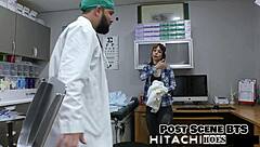 damn, freshman Ditria Rose gets forced Hitachi orgasm in latex!