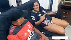 Corinthiana vs Flamenguista: Football Match Ends in Petite Striptease Sex Challenge