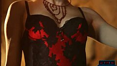 Blonde MILF Carissa White Hot Posing in Lingerie Showing Natural Tits and Shaved Pussy